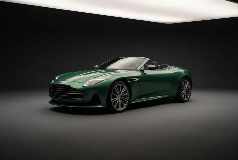 Aston Martin DB12 Volante — front three quarter