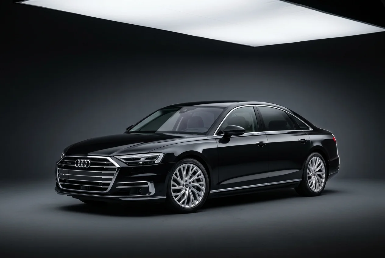 Audi A8 55 TFSI quattro — front three quarter