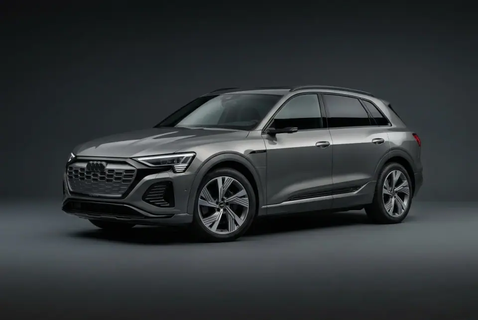 Audi Q8 e-tron 55 quattro — front three quarter