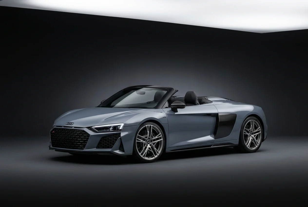 Audi R8 Spyder V10 performance quattro — front three quarter
