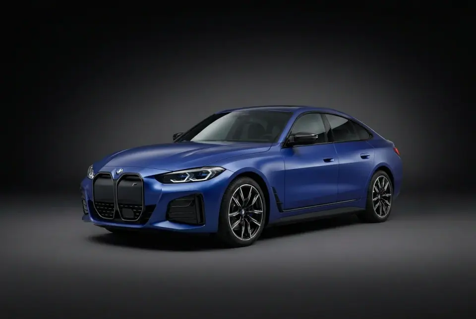 BMW i4 M50 xDrive — front three quarter