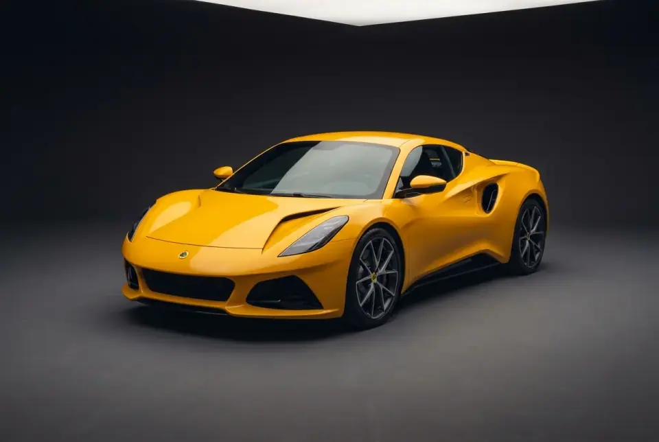 Lotus Emira V6 — front three quarter