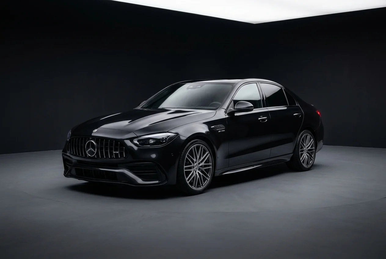 Mercedes-AMG C 63 S E Performance — front three quarter